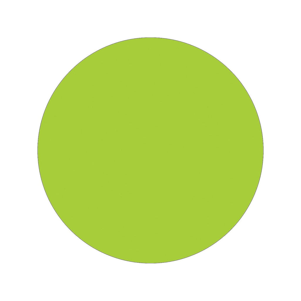 Tape Logic Inventory Circle Labels 2" Fluorescent Green 500/Roll DL613J
