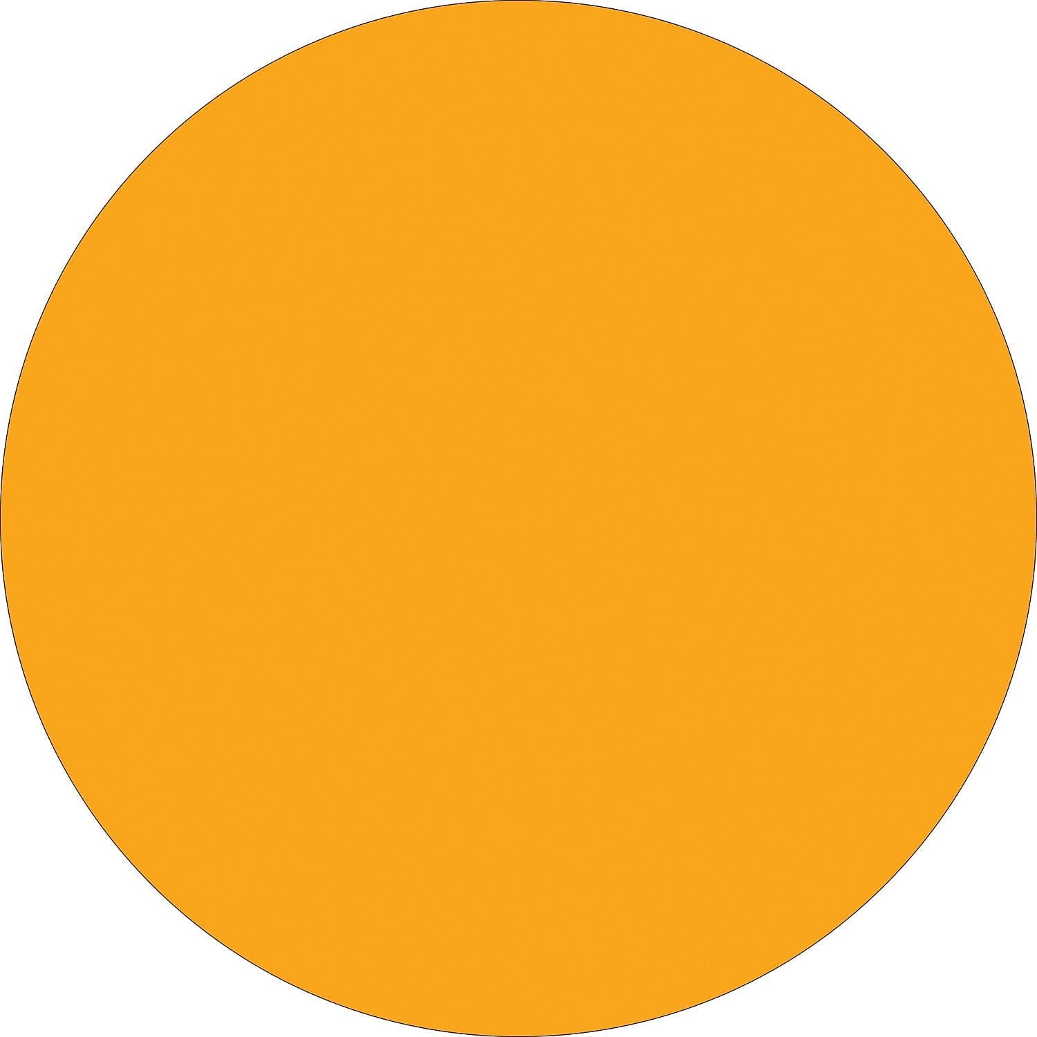 Tape Logic Inventory Circle Label,3",Orange DL614H