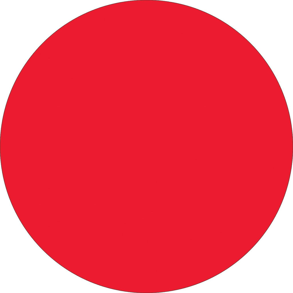 Tape Logic Inventory Circle Label,3",Red DL614G