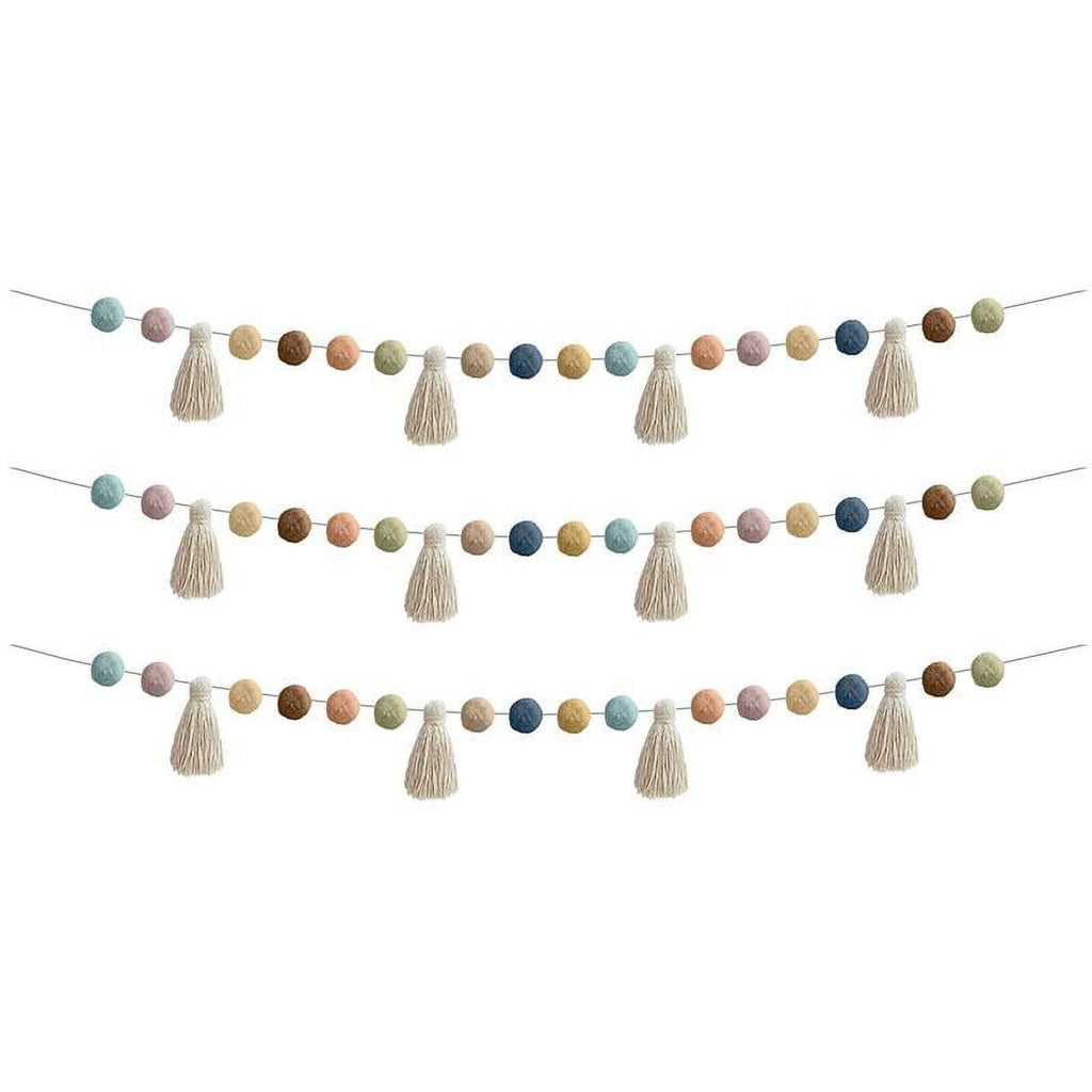 Teacher Created Resources Everyone is Welcome Pom-Poms and Tassels Garland, Pack of 3