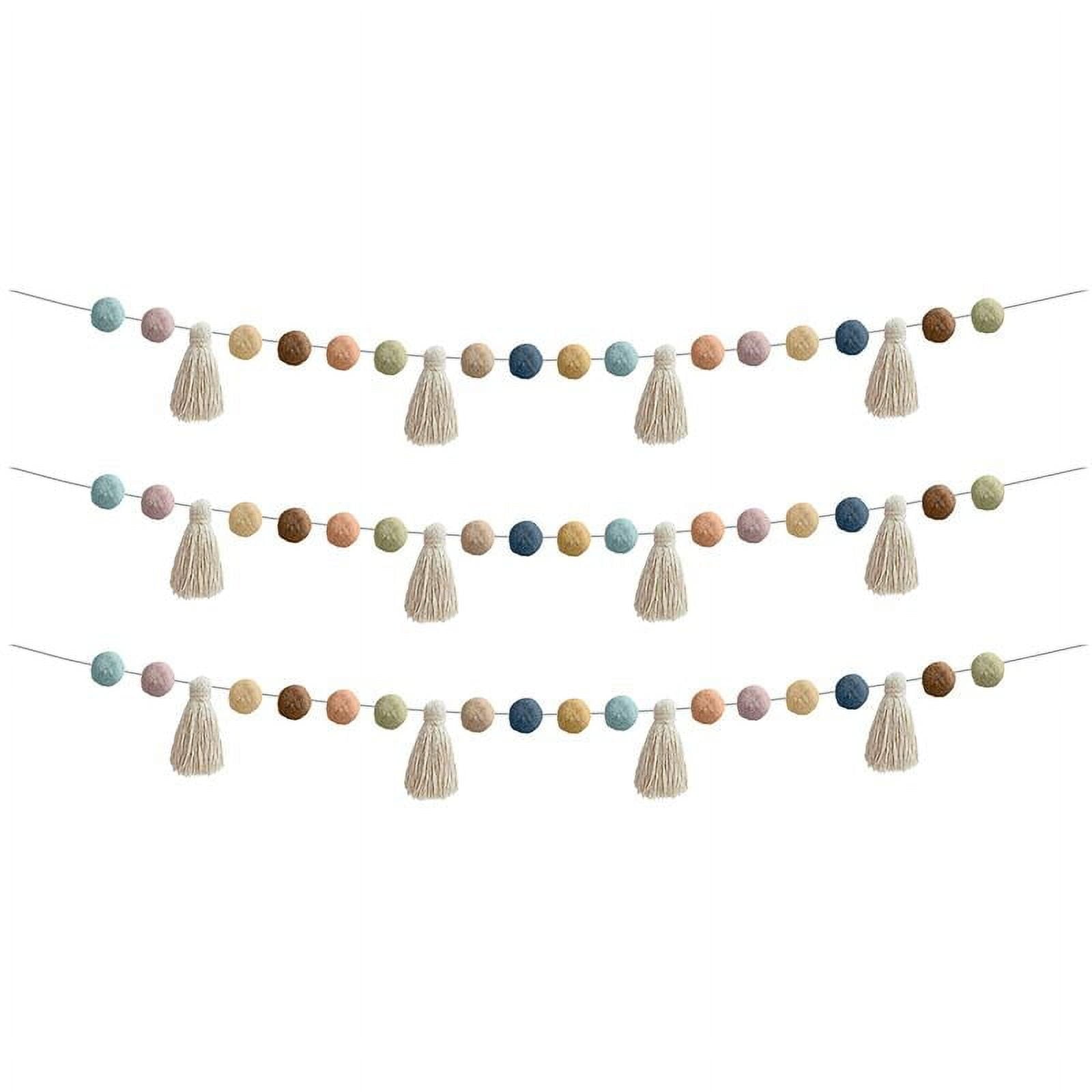 Teacher Created Resources Everyone is Welcome Pom-Poms and Tassels Garland, Pack of 3