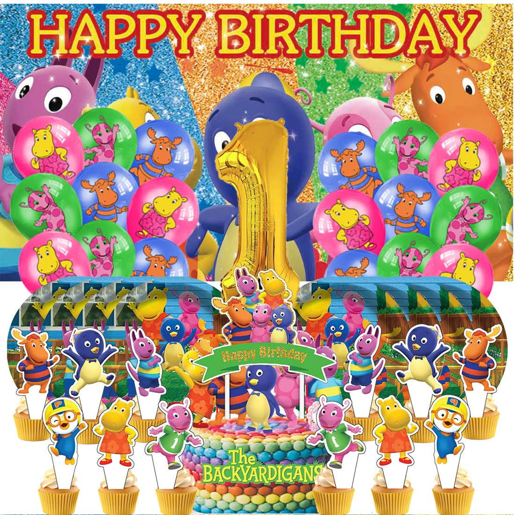 The Backyardigans Balloons Party Supplies 1st Decor Tableware Birthday Cake Topper Decorations Banner Backdrop