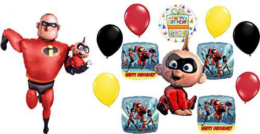The Incredibles Party Supplies Mr Incredible Airwalker Birthday Balloon Bouquet Decorations
