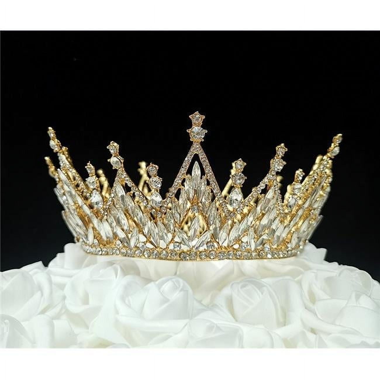 Tian Sweet 34044-RG 8.6 oz Large Queen Crown Cake Topper - Rose Gold