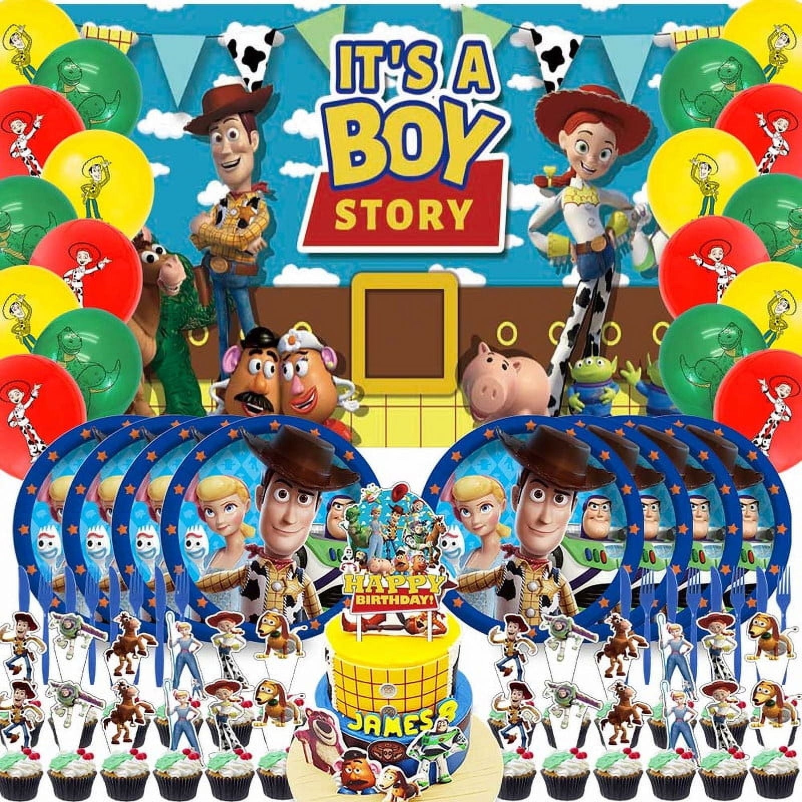 Toy Story Party Supplies Plates Decorations Birthday Cake Topper Banner Decor Backdrop Balloons