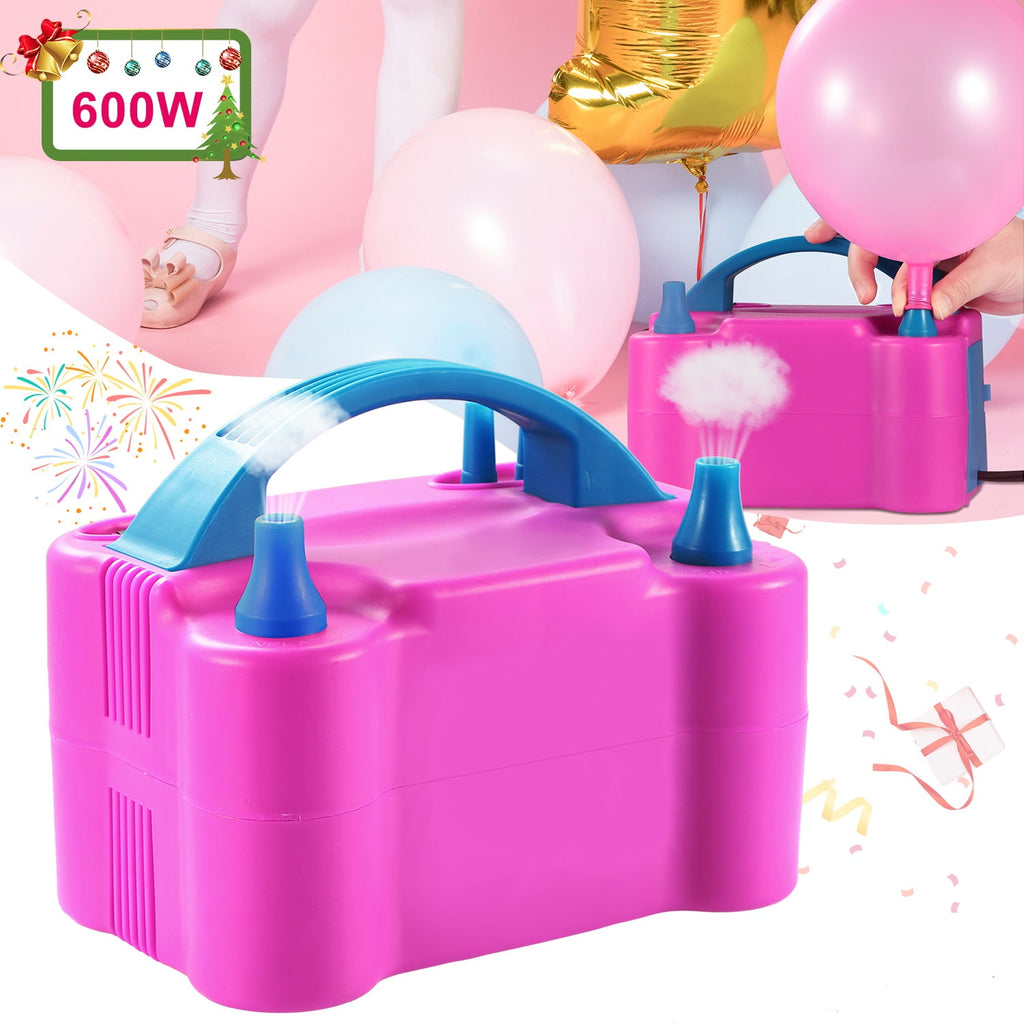 US 600W Electric Dual Nozzle Balloon Pump  Balloon Blower Inflator for Party Wedding Festival Decoration