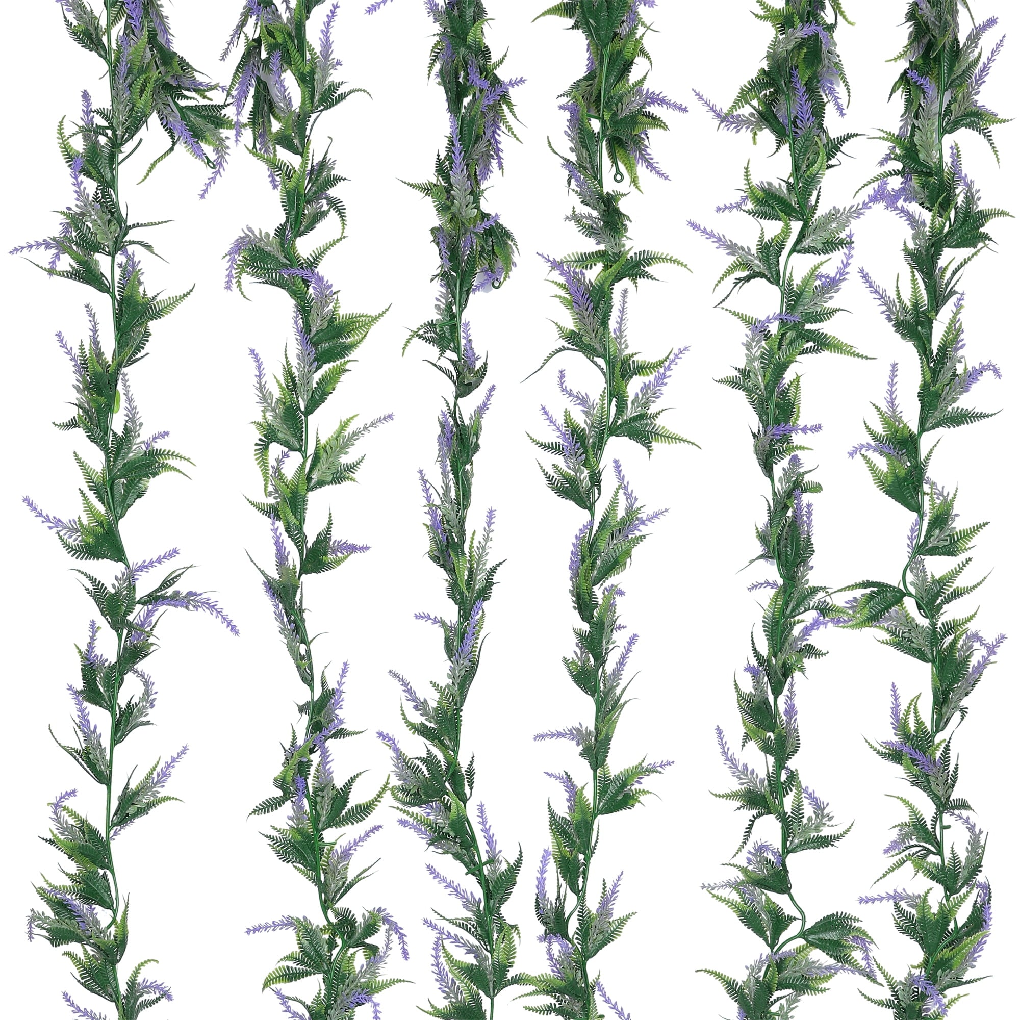 Unique Bargains 6 Pack Artificial Plants Ivy Garland Greenery Vines Decor for Wall Purple