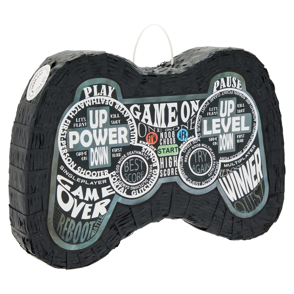 Video Game Pinata for Boys, Gamer Birthday Decorations and Party Supplies, Controller Shaped (Small, 16.5x11x3 in), For Ages 3+