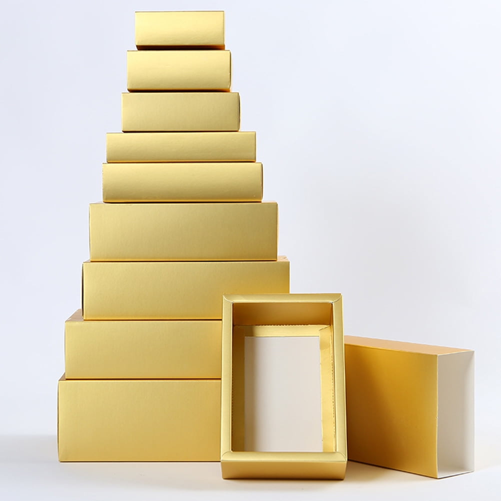 WHAMVOX 10Pcs Multi-function Wrapping Boxes Present Boxes Rectangle Small Boxes Gift Cases