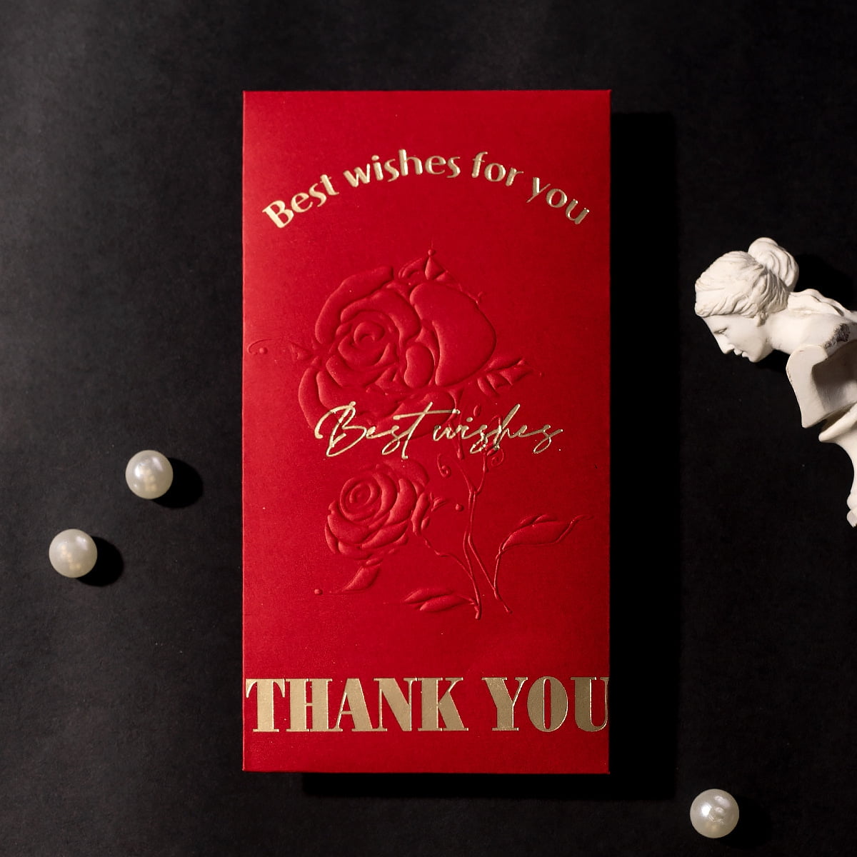 Wedding high-end red envelope, wedding gift red envelope, red wine seal, hot stamping, concave convex craft special red envelope bag