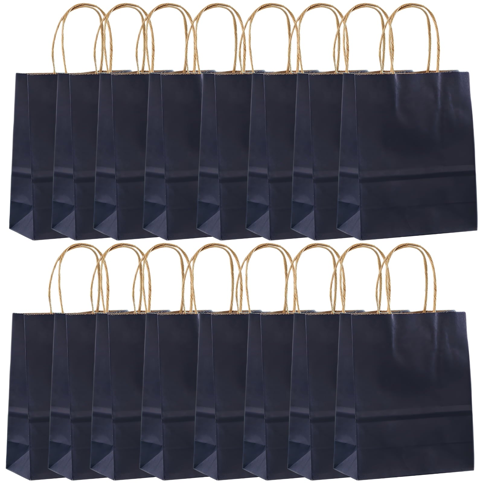 Welcome Bags for Wedding Guests Bulk, 100 Pcs Deep Blue Reusable Gift Bags with Handles Bulk, Customizable Logo, 8 in x 6 in x 3 in, Perfect for Multiple Occasions