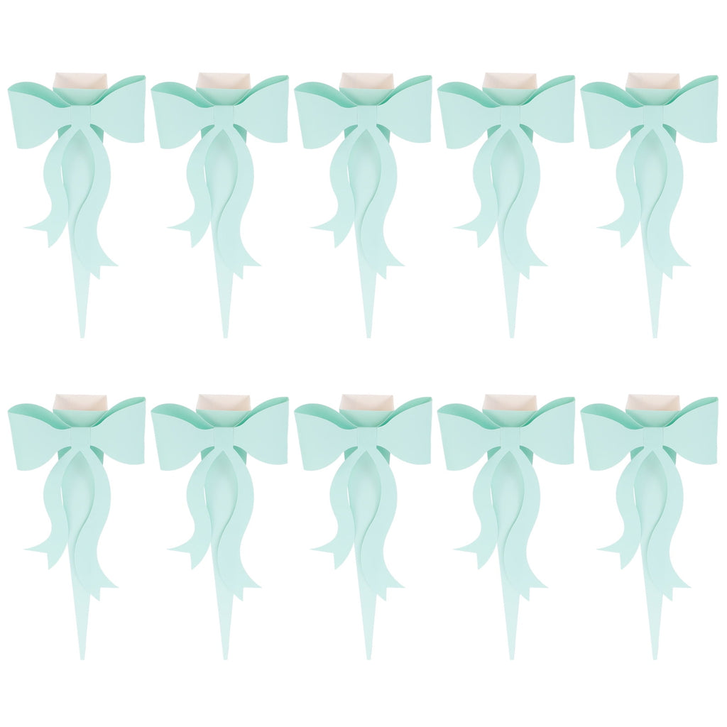 Worgeous  10 Sets Flower Box Packaging Material Paper Bags for Gifts Clear Goodie Green