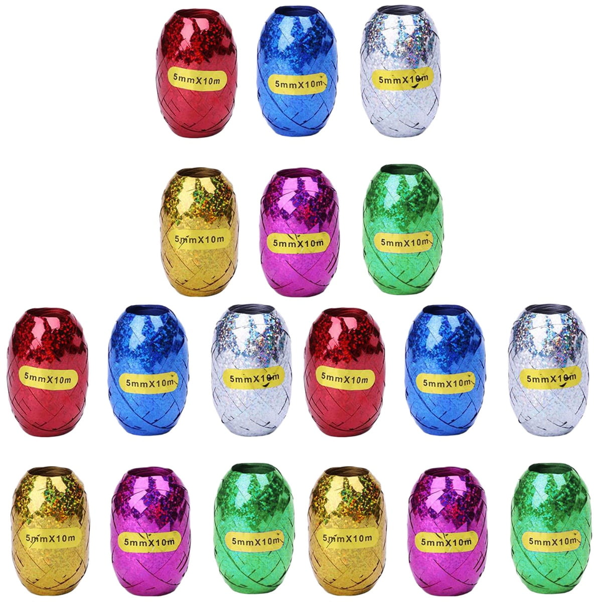 Worgeous 36 Pcs  10m  Balloons Ribbons Handmade Curling Ribbons Gift Wrap Ribbons Accessories (6 Color Mixed)