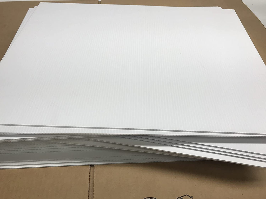 Yard Signs 10 Pack Blank Signs 24x18 in, Flute 18 in Corrugated Signs Board, Great for Advertising Any Events, Open House, Direction Signs, Ship Same Day (10Signs24x18)