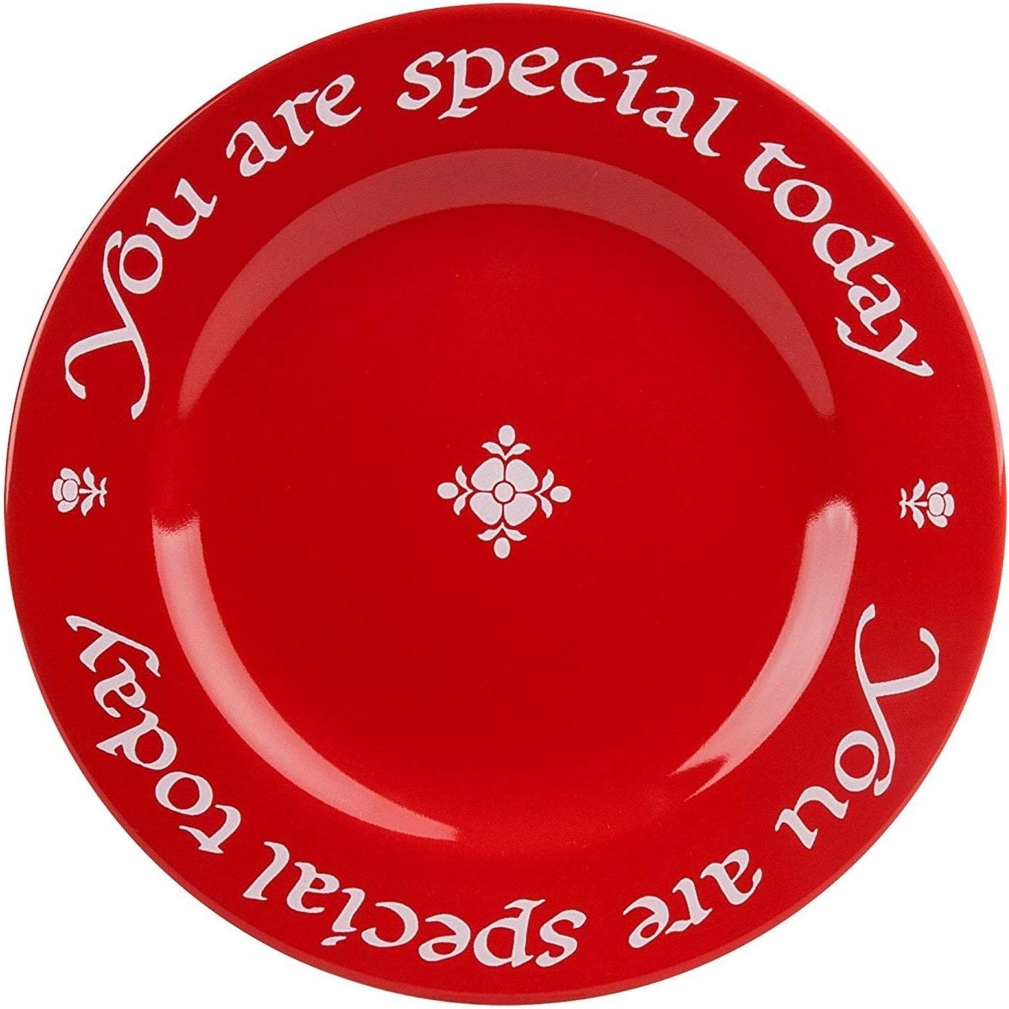 Waechtersbach "You Are Special Today" Red Plate - 10.63" Decorative Chinaware Celebration Dish, Ceramic Tableware for Birthdays, Anniversaries, Promotions, Family Traditions - Dishwasher Safe