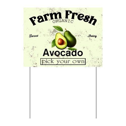 ZXCXRQFa Mango Yard Sign With Stake, Farm Fresh Organic Sweet Juicy Mango Fruit Pick Your Own Sign for Lawn Yard Farm 9 x 12 Inches Sturdy Rust Free Weatherproof Outdoor Use,Easy to Install