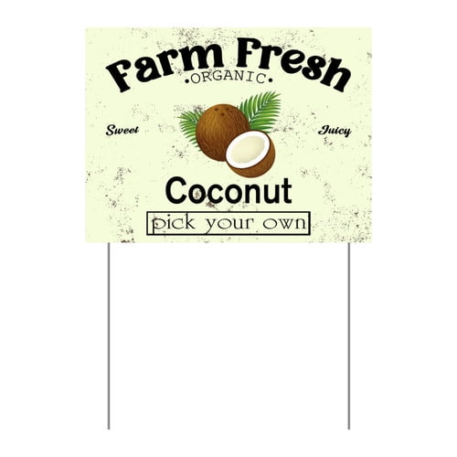 ZXCXRQFa Mango Yard Sign With Stake, Farm Fresh Organic Sweet Juicy Mango Fruit Pick Your Own Sign for Lawn Yard Farm 9 x 12 Inches Sturdy Rust Free Weatherproof Outdoor Use,Easy to Install