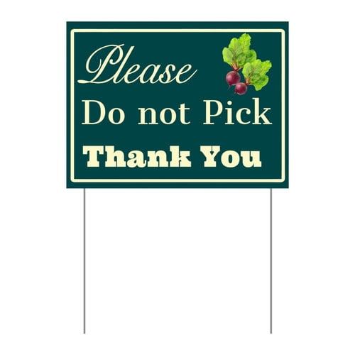 ZXCXRQFa Please Do Not Pick Cauliflower Yard Sign With Stake,Private Property Vegetable Sign Plant Markes for Lawn Yard Farm 9 x 12 Inches Sturdy Rust Free Weatherproof,Easy to Install