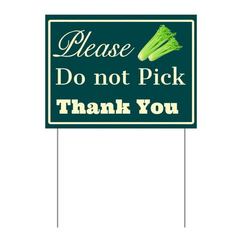 ZXCXRQFa Please Do Not Pick Coriander Yard Sign With Stake,Private Property Vegetable Sign Plant Markes for Lawn Yard Farm 9 x 12 Inches Sturdy Rust Free Weatherproof,Easy to Install