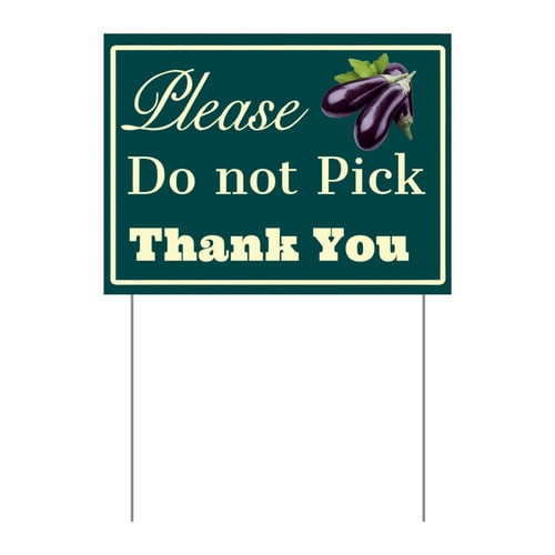 ZXCXRQFa Please Do Not Pick Cauliflower Yard Sign With Stake,Private Property Vegetable Sign Plant Markes for Lawn Yard Farm 9 x 12 Inches Sturdy Rust Free Weatherproof,Easy to Install