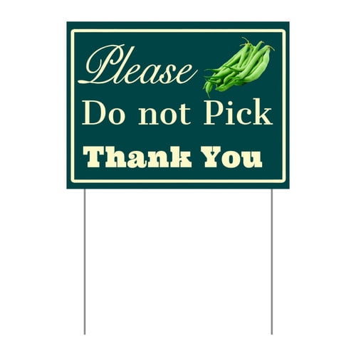 ZXCXRQFa Please Do Not Pick Cauliflower Yard Sign With Stake,Private Property Vegetable Sign Plant Markes for Lawn Yard Farm 9 x 12 Inches Sturdy Rust Free Weatherproof,Easy to Install