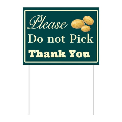 ZXCXRQFa Please Do Not Pick Cauliflower Yard Sign With Stake,Private Property Vegetable Sign Plant Markes for Lawn Yard Farm 9 x 12 Inches Sturdy Rust Free Weatherproof,Easy to Install