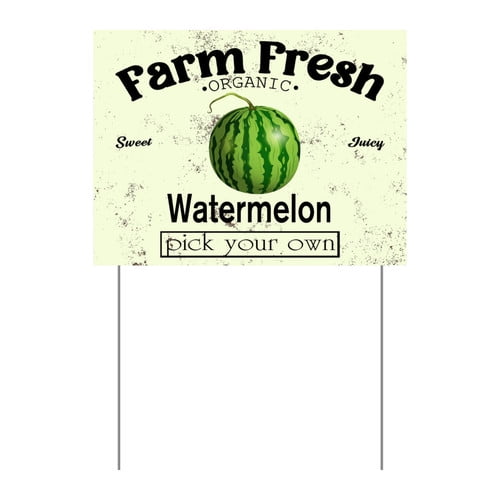 ZXCXRQFa Mango Yard Sign With Stake, Farm Fresh Organic Sweet Juicy Mango Fruit Pick Your Own Sign for Lawn Yard Farm 9 x 12 Inches Sturdy Rust Free Weatherproof Outdoor Use,Easy to Install