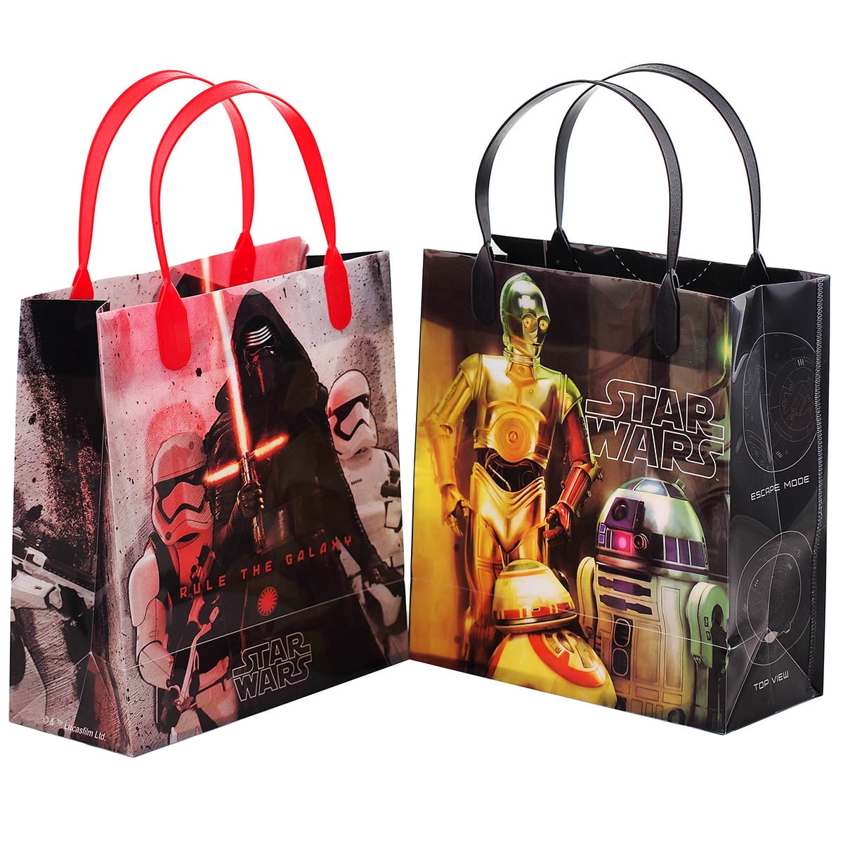 Star Wars 12 Rule the Galaxy Party Favor Reusable Goodie Medium Gift Bags 8"