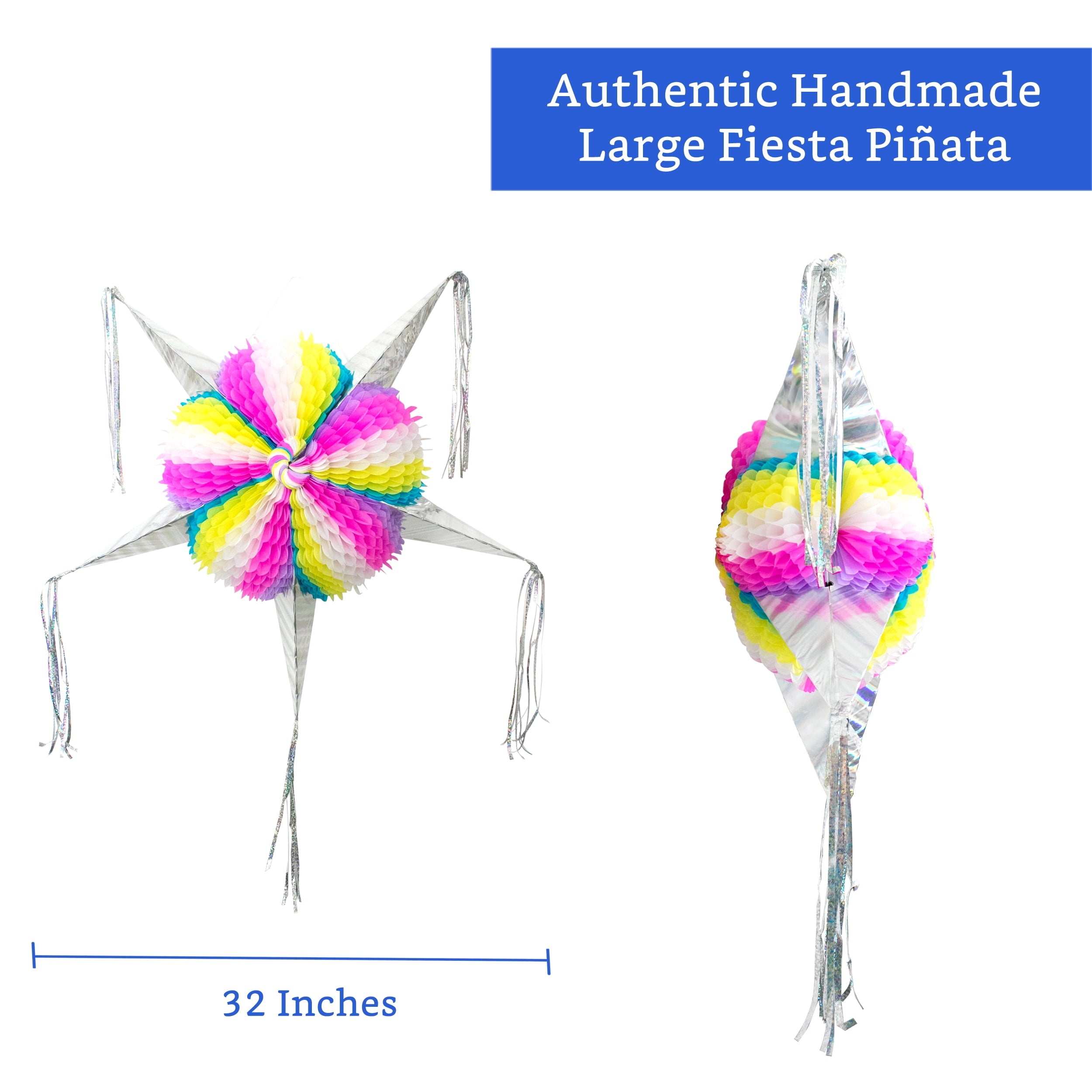 Mexican Piñata (Large 32 inches) - Authentic Handmade Large Pinata for Birthday Party - Piñatas para Cumpleaños - Unicorn Pinata - Unicorn Party Supplies