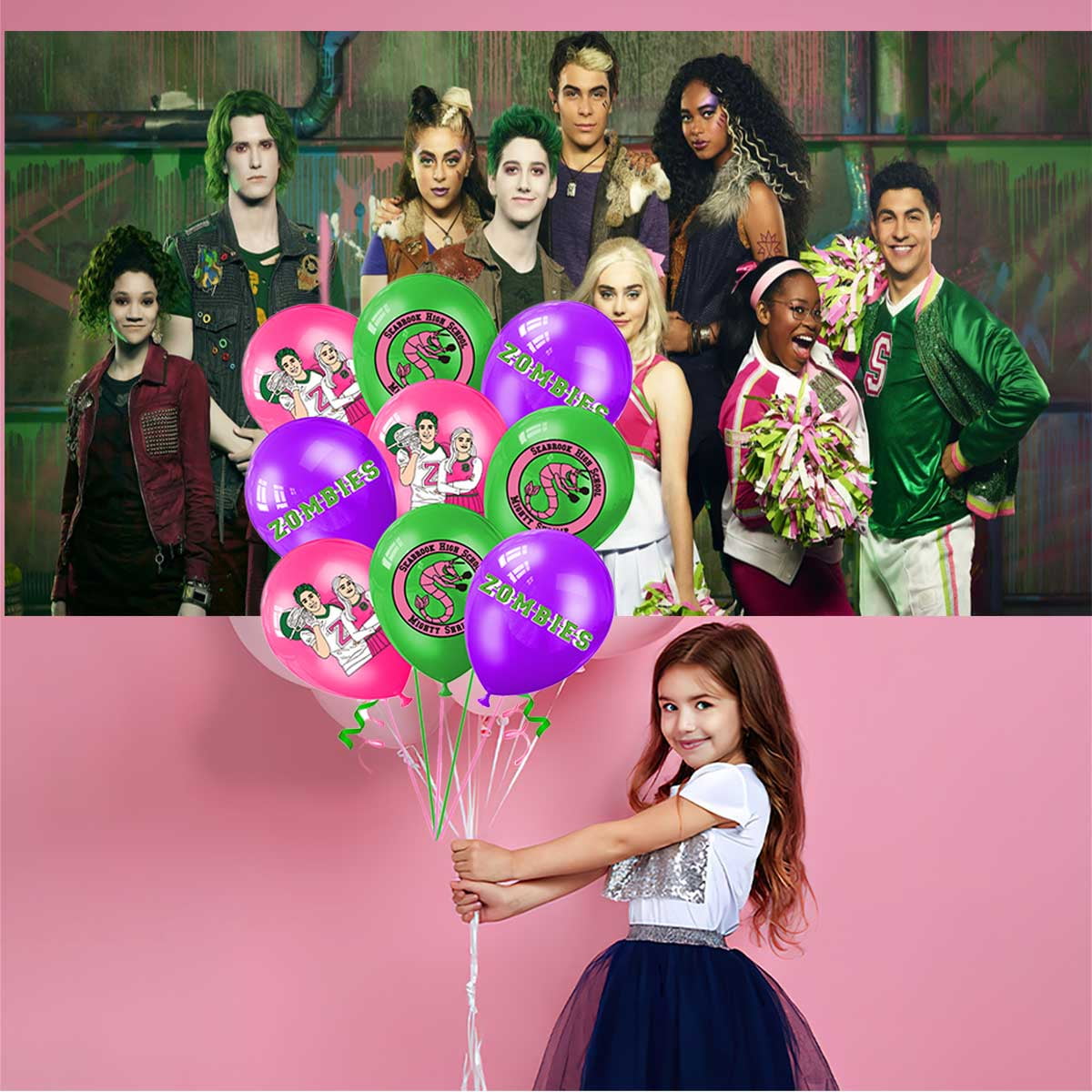 Zombie Birthday Party Supplies Balloons Paper Plates Decoration Cake Topper Decor Tableware Banner Backdrop