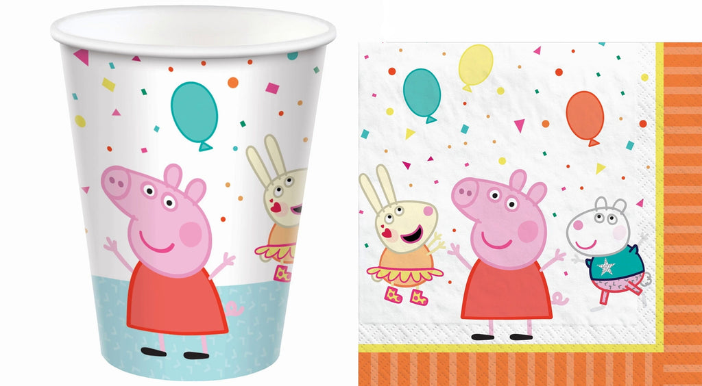 The Ultimate 8 Guest 53pc Peppa Pig Birthday Party Supplies and Balloon Decoration Kit
