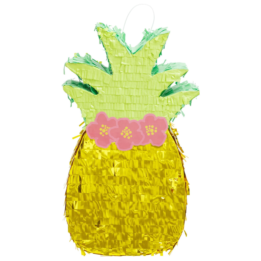 Pineapple Pinata for Hawaiian Luau Party Decorations, Kids Birthday (16.5 x 10 x 3 In), For Ages 3+