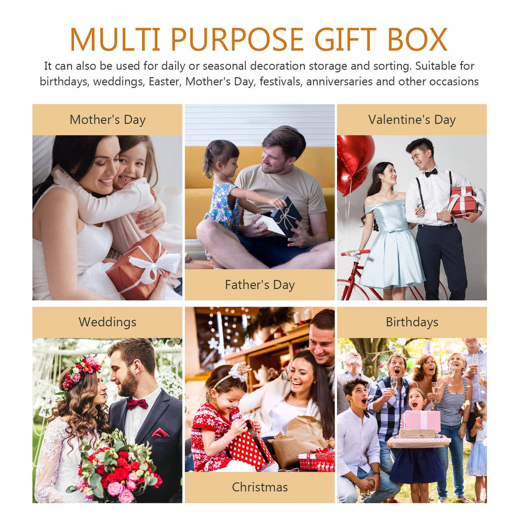 WHAMVOX 10pcs Gift Boxes Paper Gift Boxes Gift Wrapping Boxes Square Boxes Empty Packaging Boxes