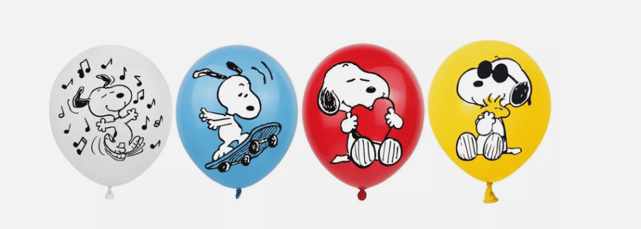 Snoopy Theme Birthday Party Supplies Set Balloon Banner Cake Toppers