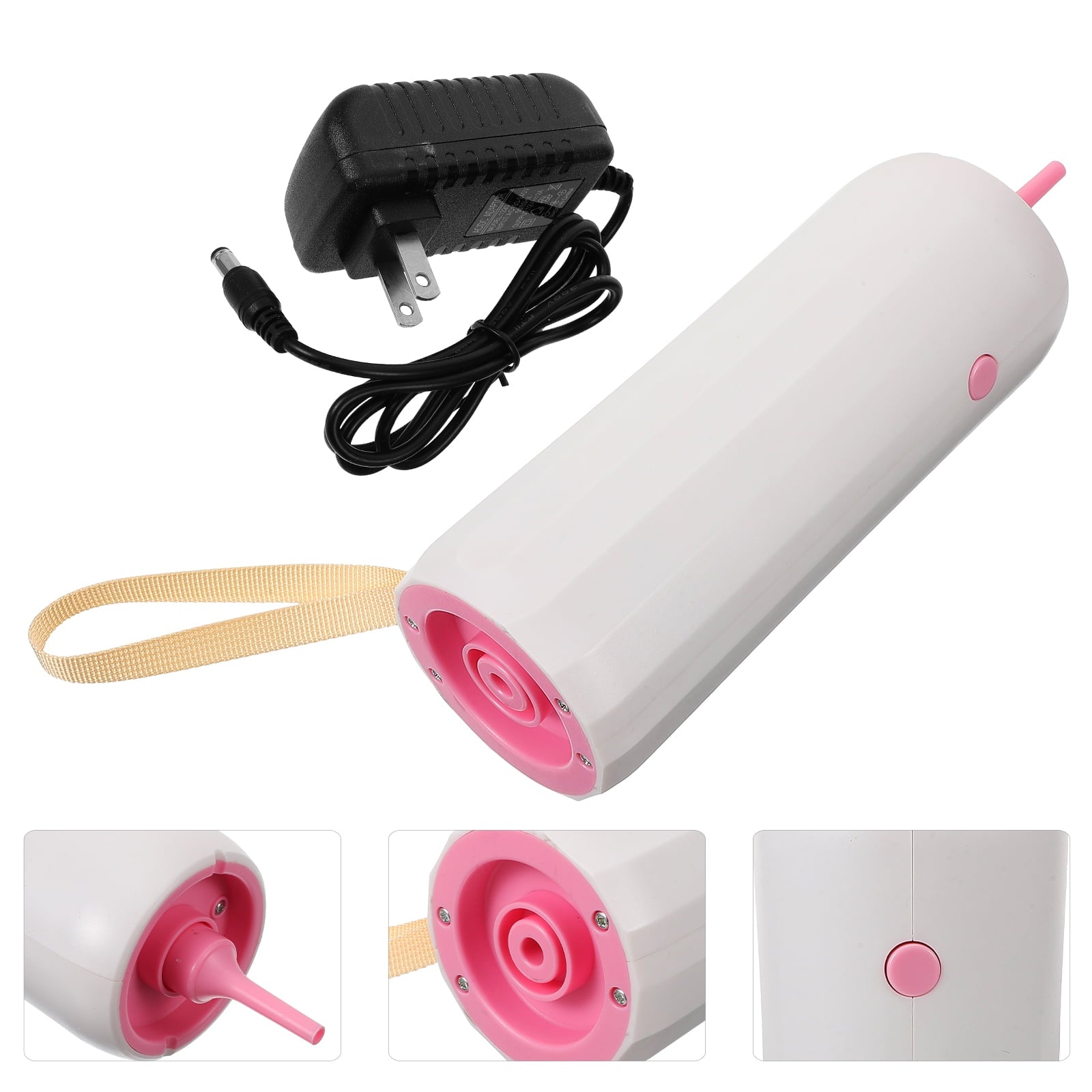 BRIGHTFUFU Electric Balloon Inflator Abs Pink Portable For Parties 1Pcs 9.04X2.55X2.55in