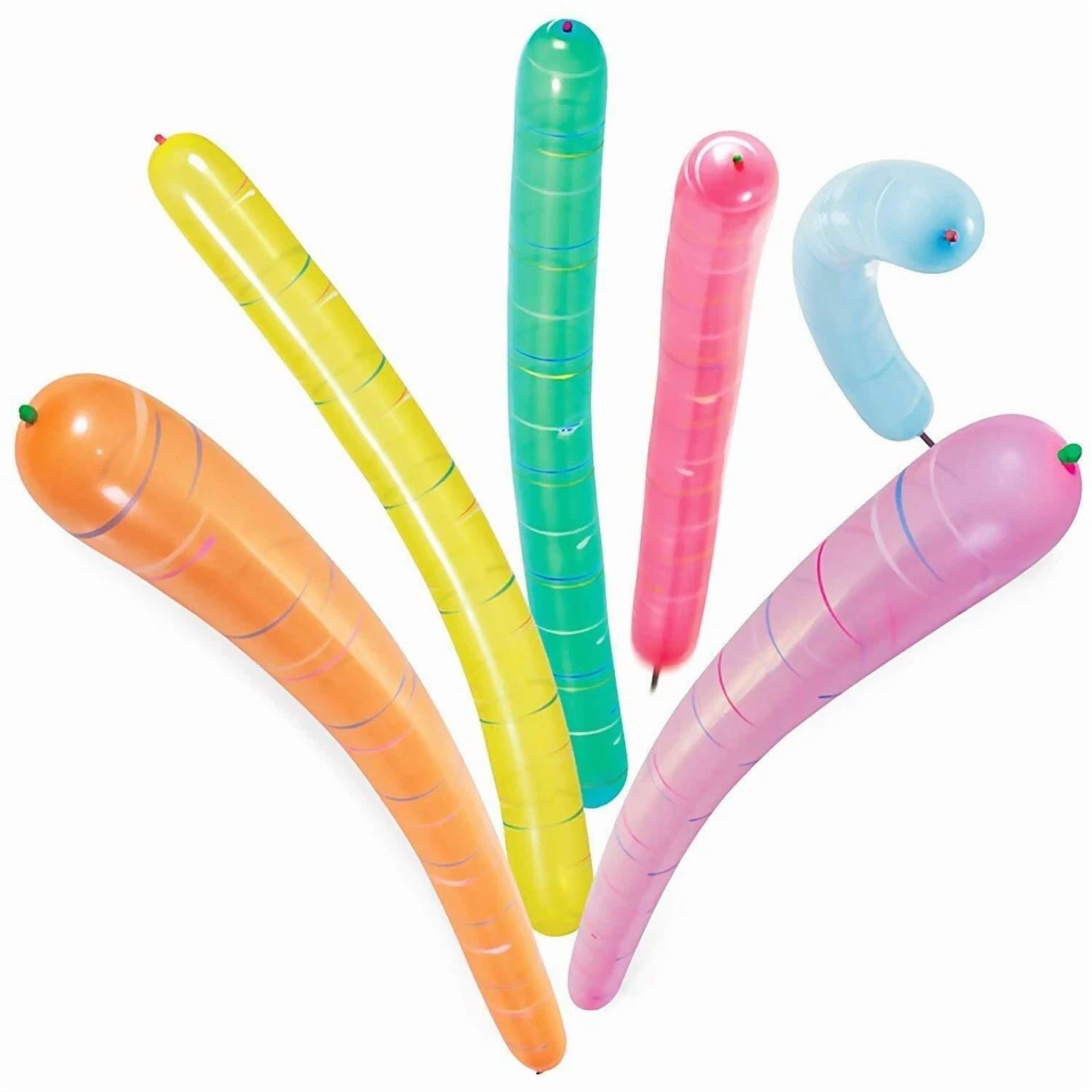 100X Rocket Balloons With Two Air Pump Colorful Giant Rocket Balloons For Party