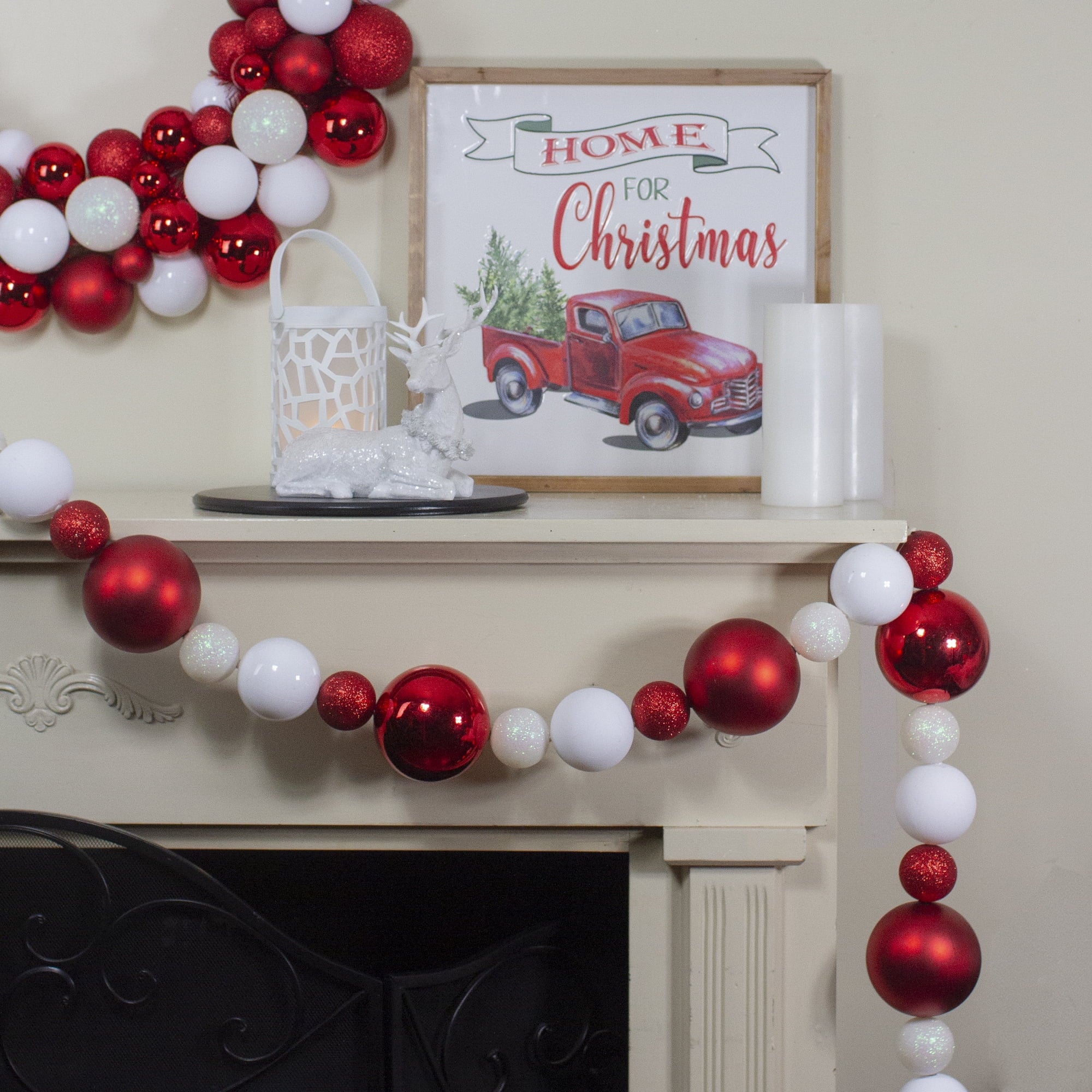 6' Silver Splendor Shatterproof Ball Artificial Christmas Garland - Unlit