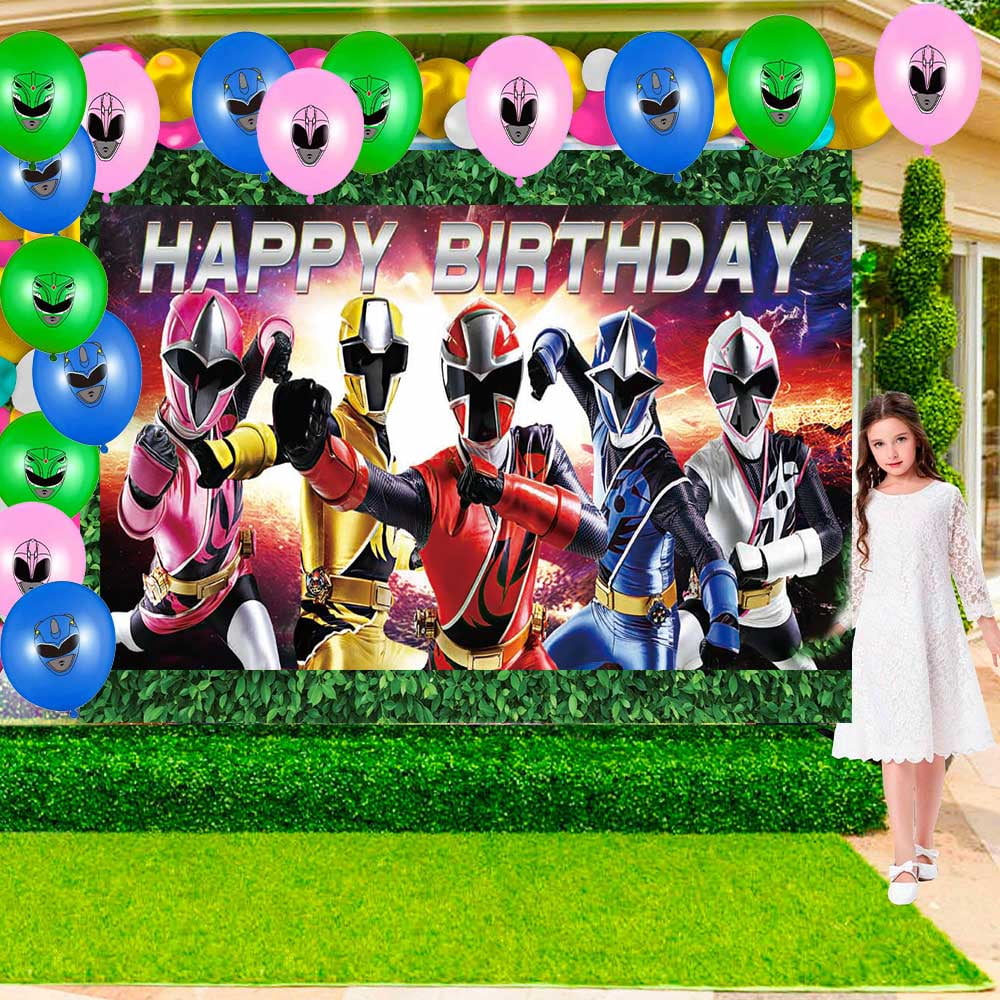 Power Ranger Party Supplies Plates Decorations Birthday Cake Topper Banner Decor Backdrop Balloons