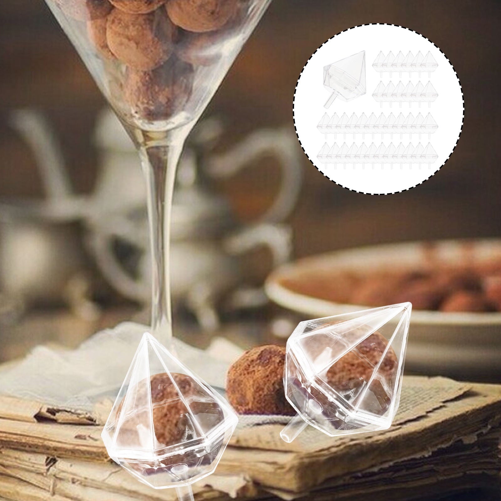 YSNOOWE Chocolate Box Holder in Clear Plastic for Elegant Diy Crafts and Candy Wrappers Packaging 80Set