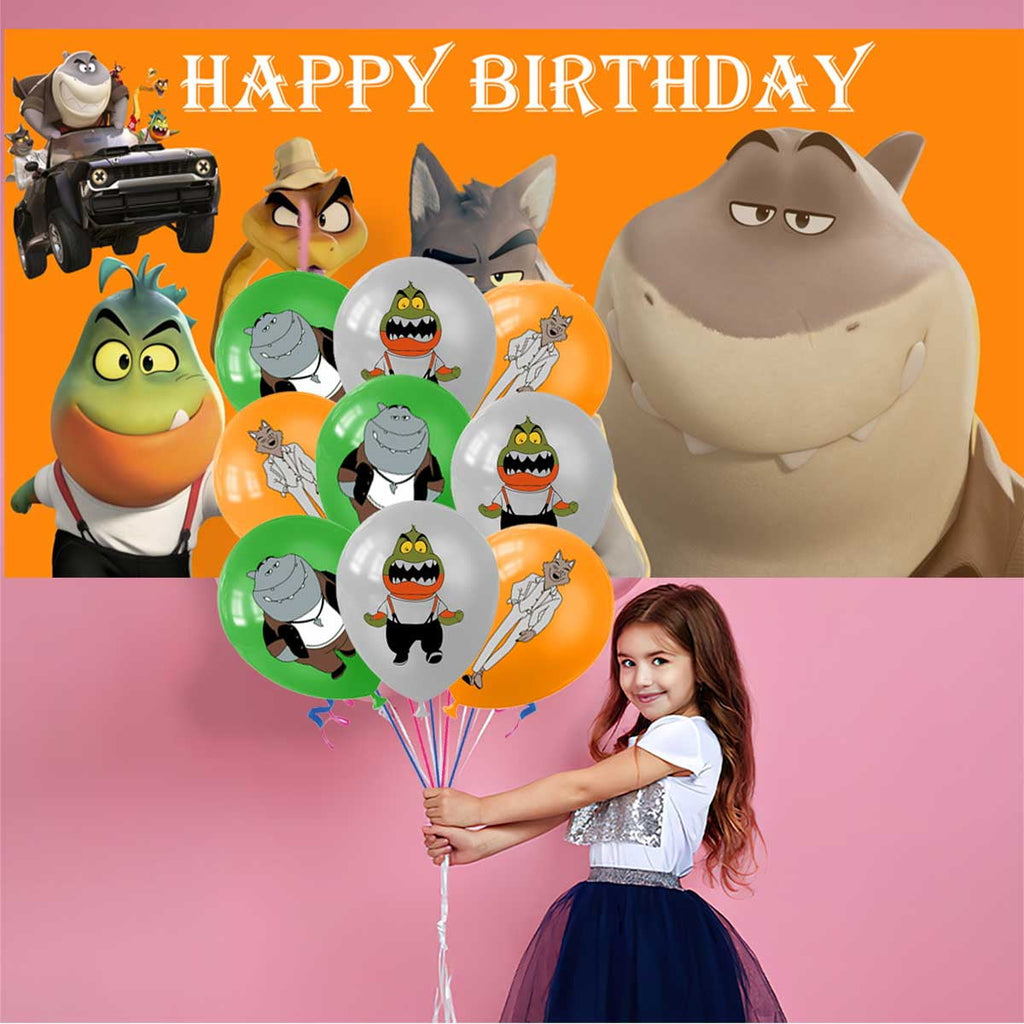 Bad Guys Party Supplies Decor Backdrop Cake Topper Plates Balloons Banner Decorations Tableware