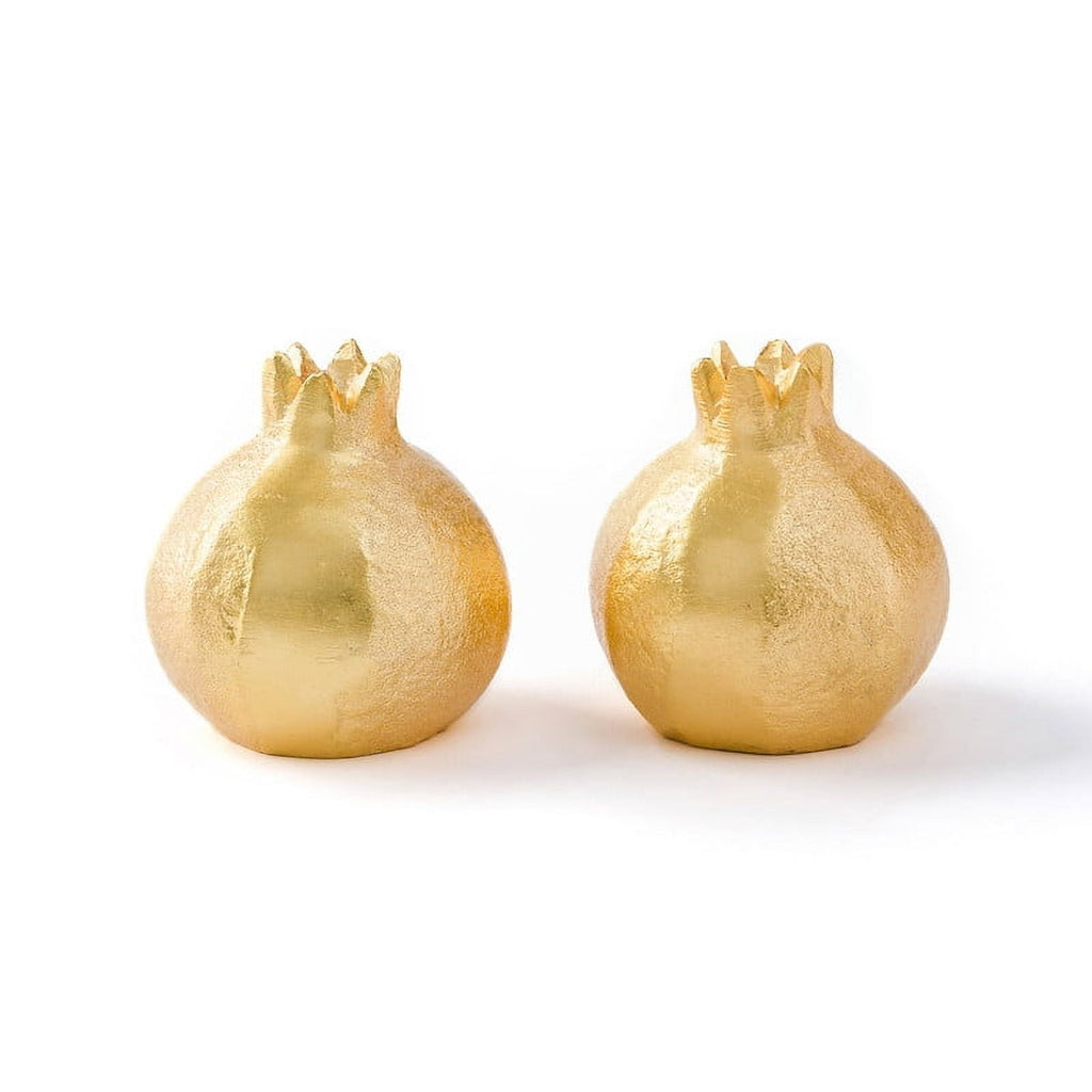 Pomegranate Salt & Pepper Shakers Hand Crafted Salt Celler Gold Tableware Shaker Set for Table Decor