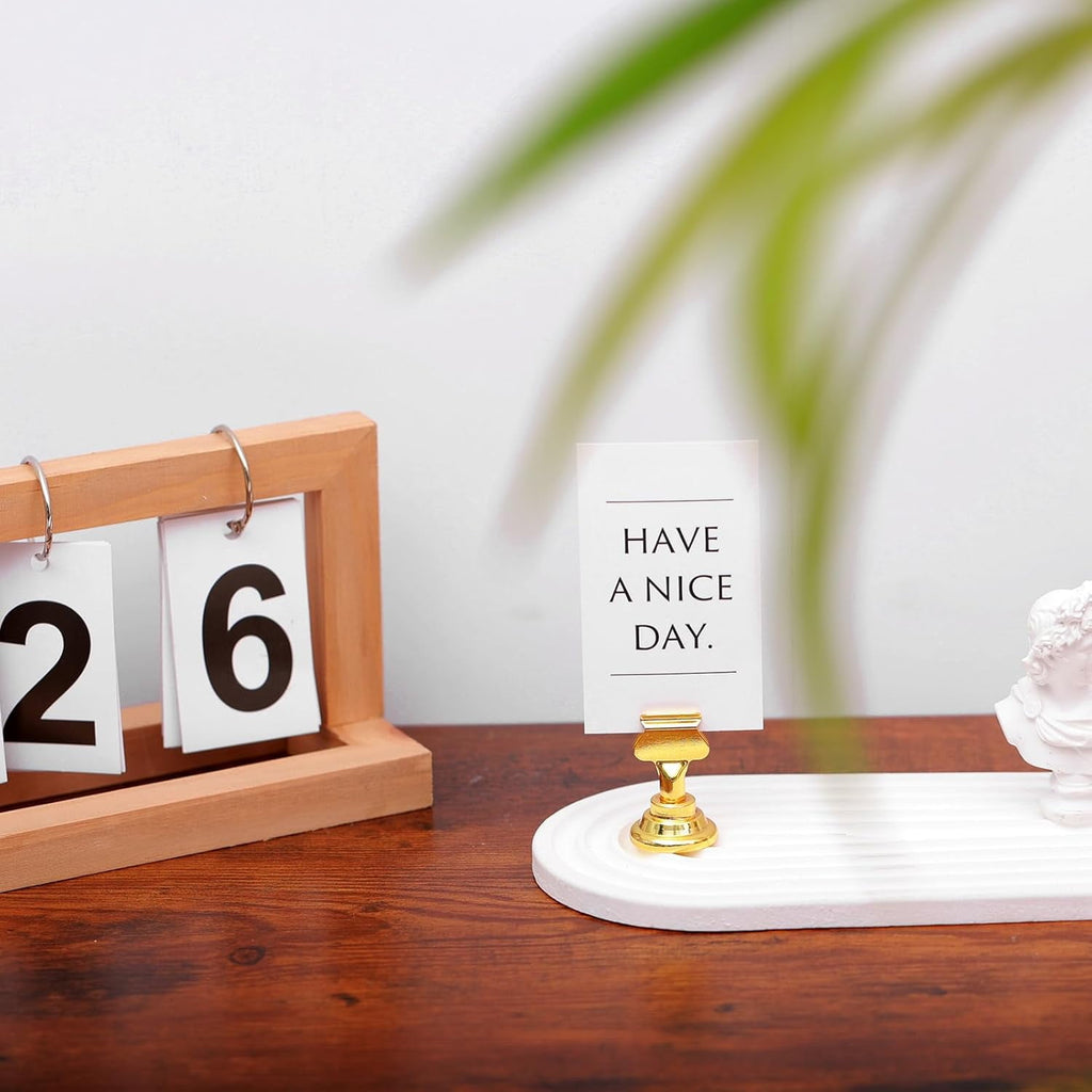 Pieces Table Card Holder Place Card Holders inches Gold Steel Card Holders for Photos, Food Signs, Memo Notes, Weddings, Restaurants, Birthdays.