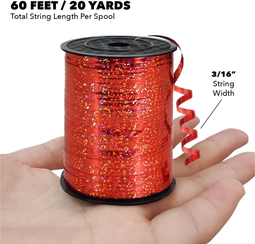 Wellsay 12 Rolls Glitter Curling Ribbons for Balloon, Christmas, Wrap, Birthday Party – Assorted Metallic Sparkling Colors for and Craft, Party