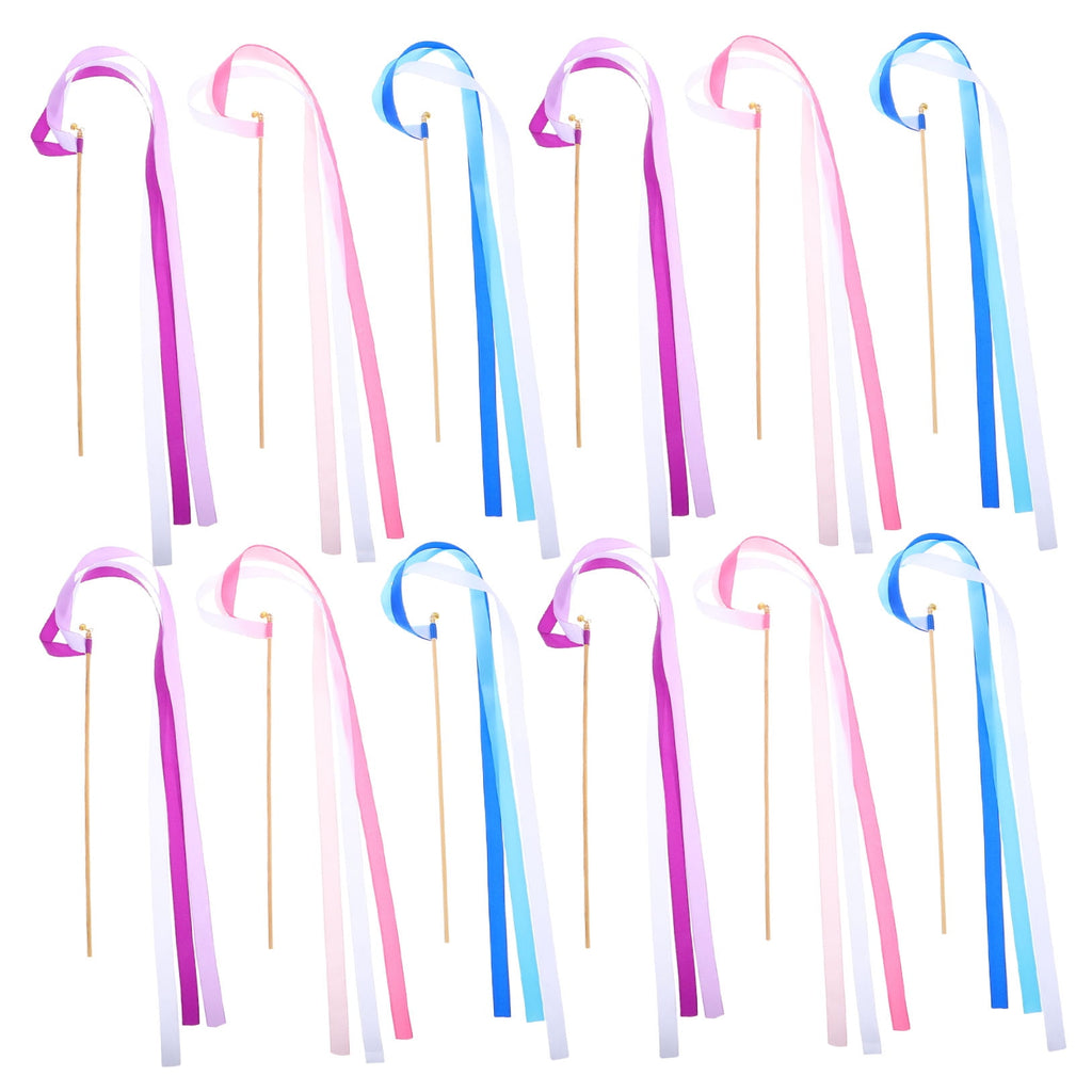 Masteelf 30pcs Wedding Ribbon Sticks Ribbon Streamer Wand for Wedding Party Wedding Accessories Wedding Exit Streamers Party Ribbon Wand Wedding Ribbon Decor