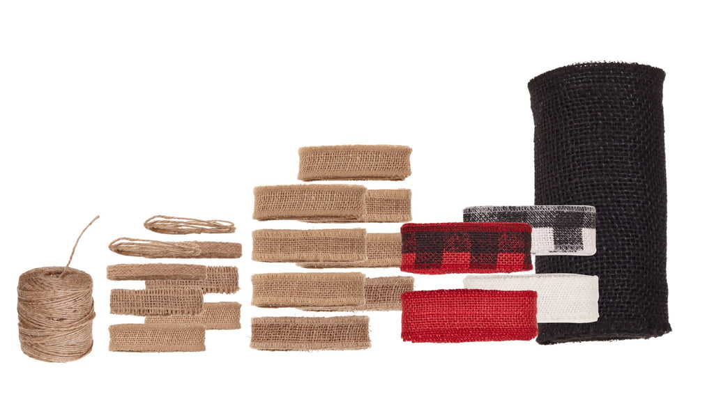 Love, Laugh, Craft Rag Tie Garland Burlap Project Kit, 2-10'L, Precut Ribbon, Multi-Color