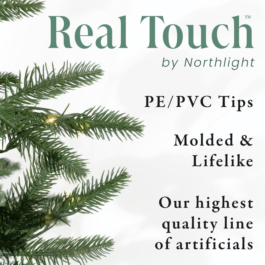 Northlight Real Touch™️ Snow Valley Pine Artificial Christmas Garland - Unlit - 9' x 10"