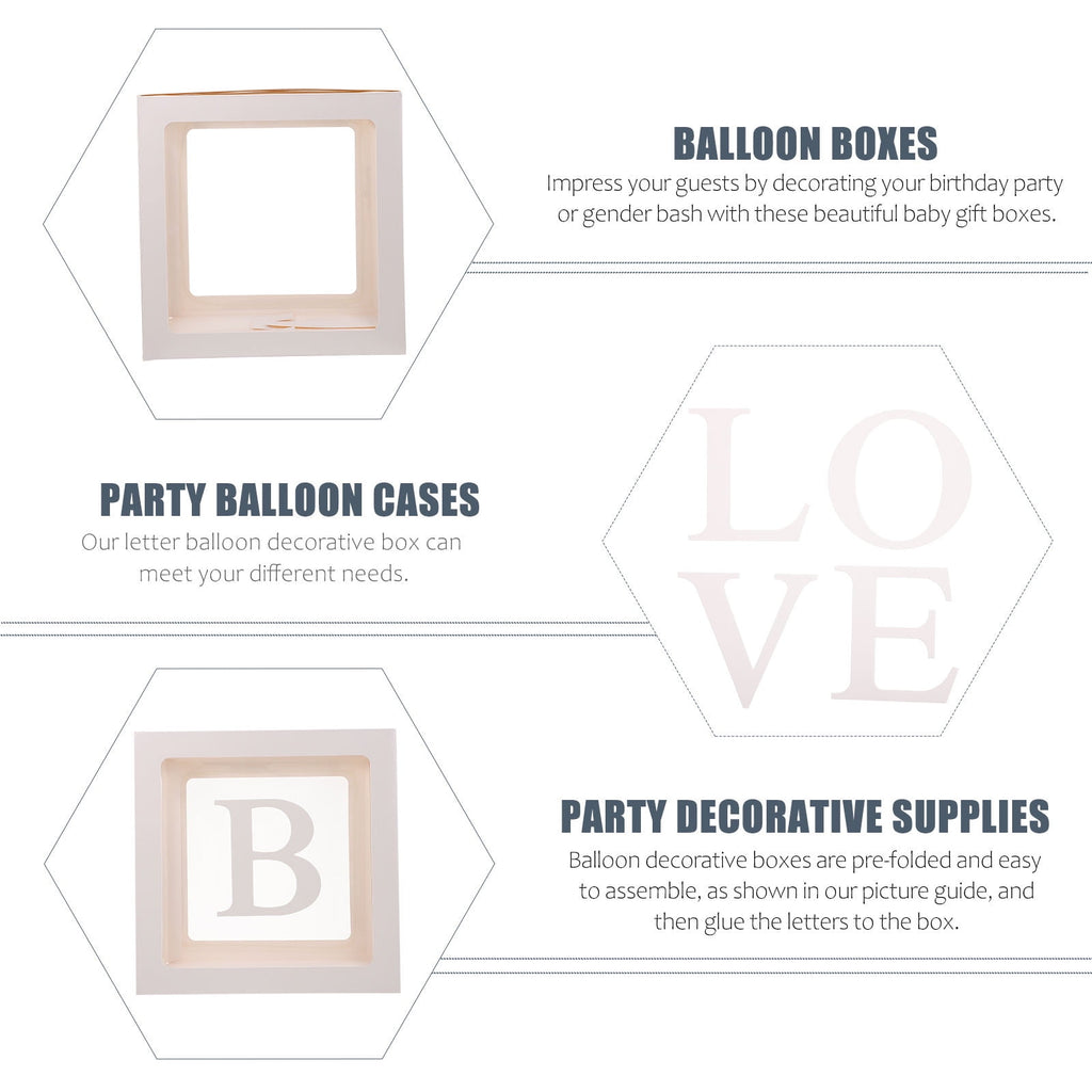 Masteelf 2 Sets of Balloon Boxes Balloon Cases Party Decorative Supplies