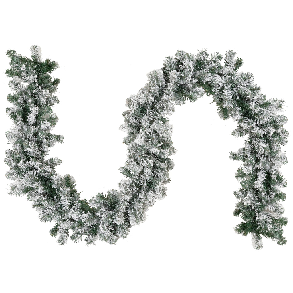 Northlight Flocked Madison Pine Artificial Christmas Garland - 9' x 10" - Unlit