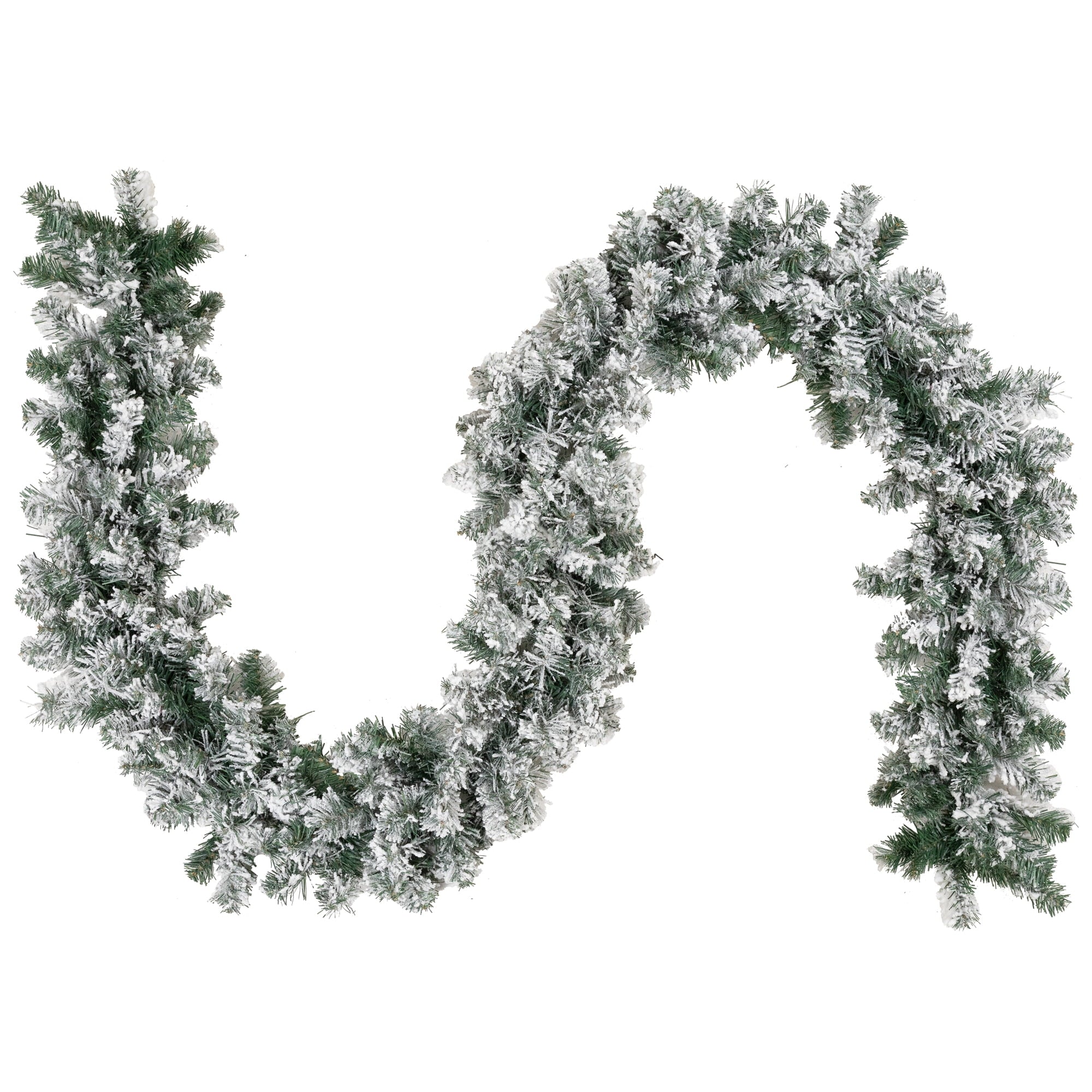 Northlight Flocked Madison Pine Artificial Christmas Garland - 9' x 10" - Unlit
