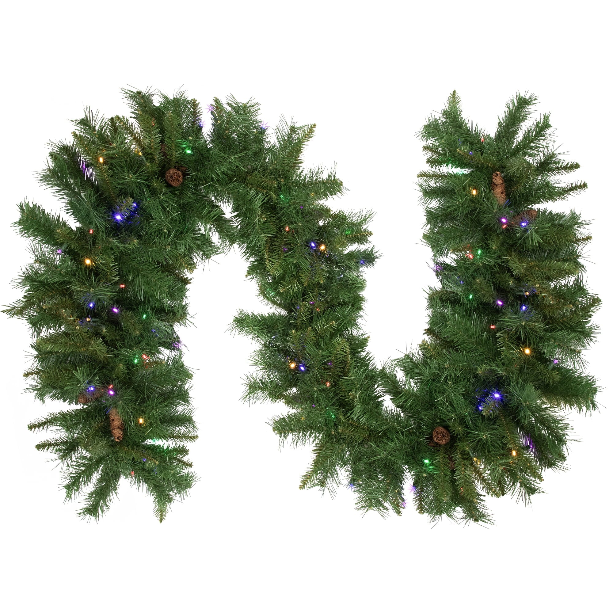 Northlight Pre-Lit Dakota Red Pine Artificial Christmas Garland - 9' x 16" - Multi LED Lights